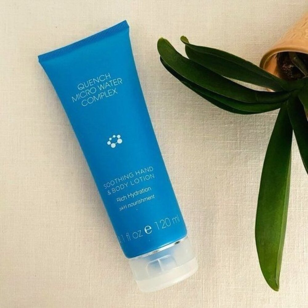 Quench Soothing Hand and Body Lotion Full Size 4 oz with Micro Water Complex